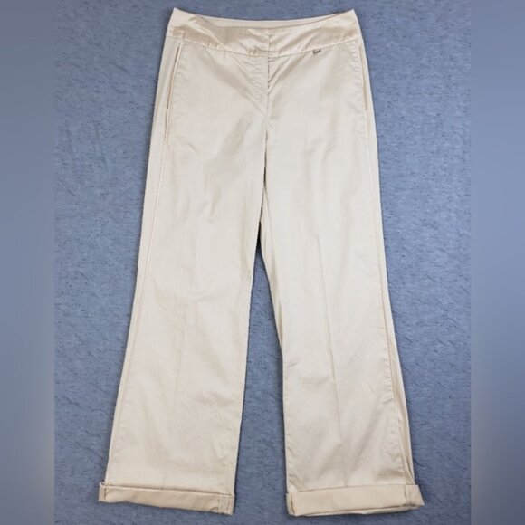 ESCADA Sport Pants Trousers Ivory size 38 Pockets Silky Cotton Blend Stretch - Picture 1 of 14